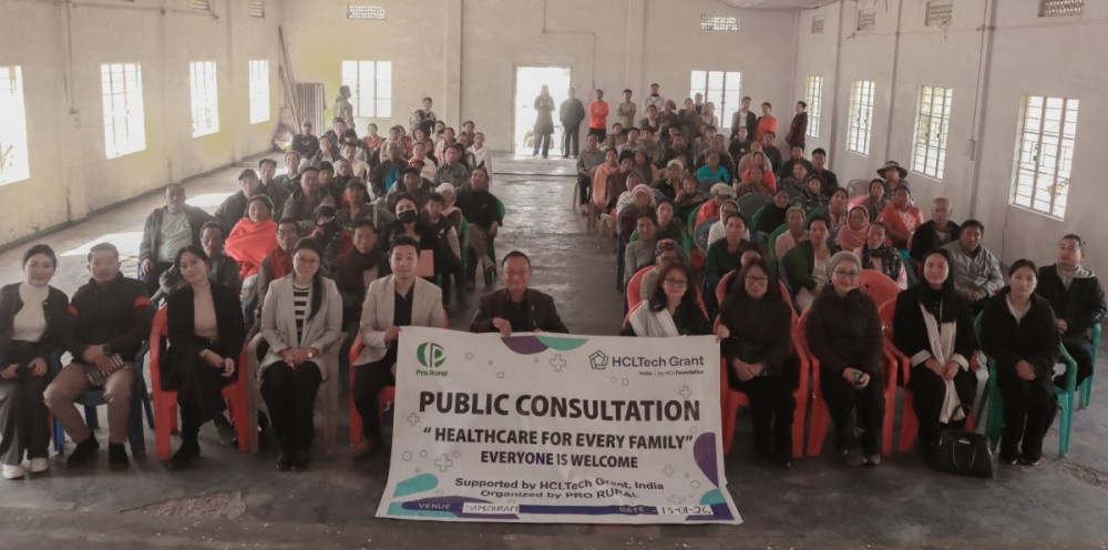 Participants of the Pro Rural consultation and medical health camp at Samziuram Village Council Hall in Jalukie, Peren on January 13.